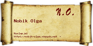Nobik Olga névjegykártya